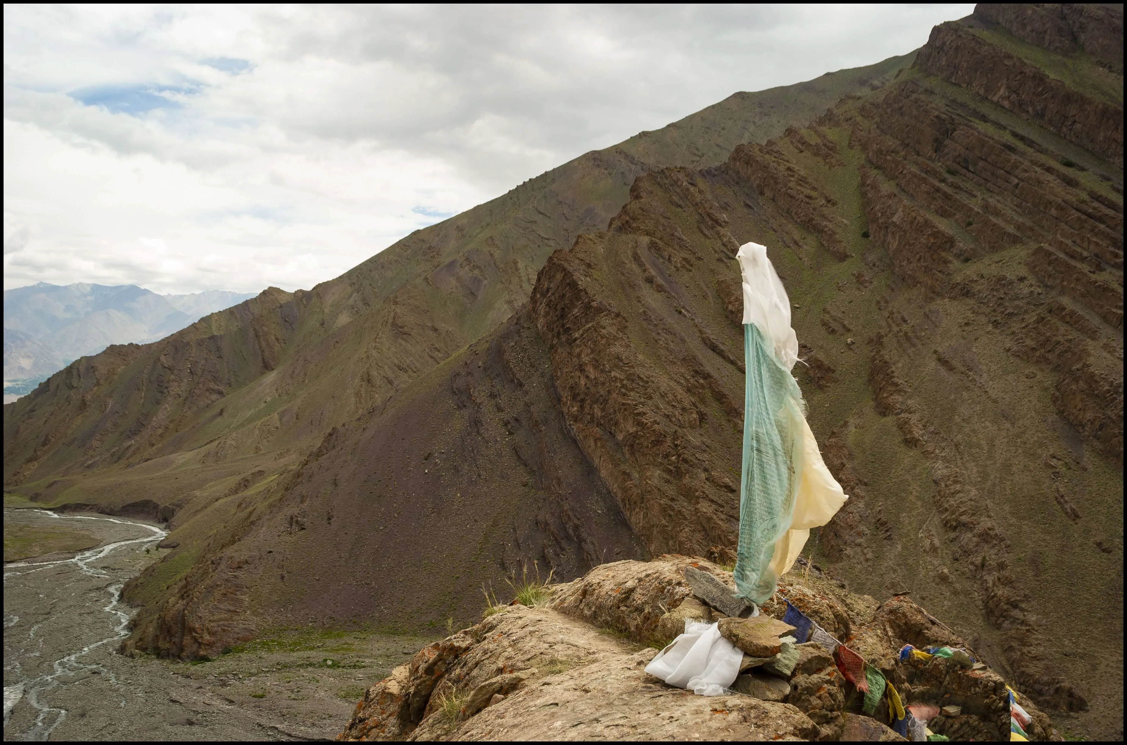 prayer flag enroute Stok Kangri peak (~6,100 mts), Jammu & Kashmir, India
