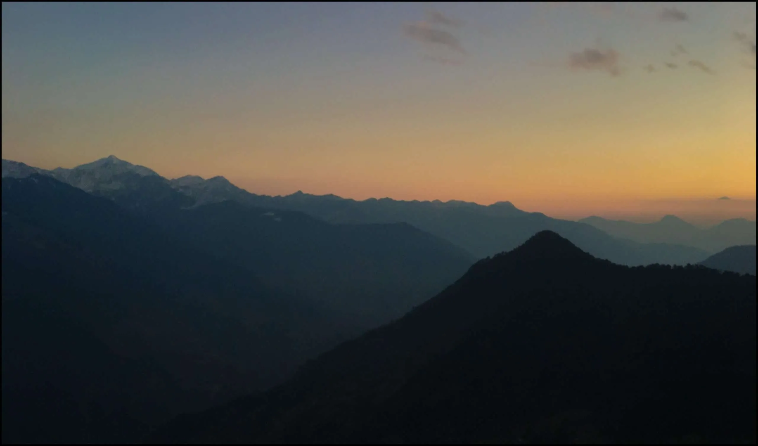 winter sunset in Himalaya