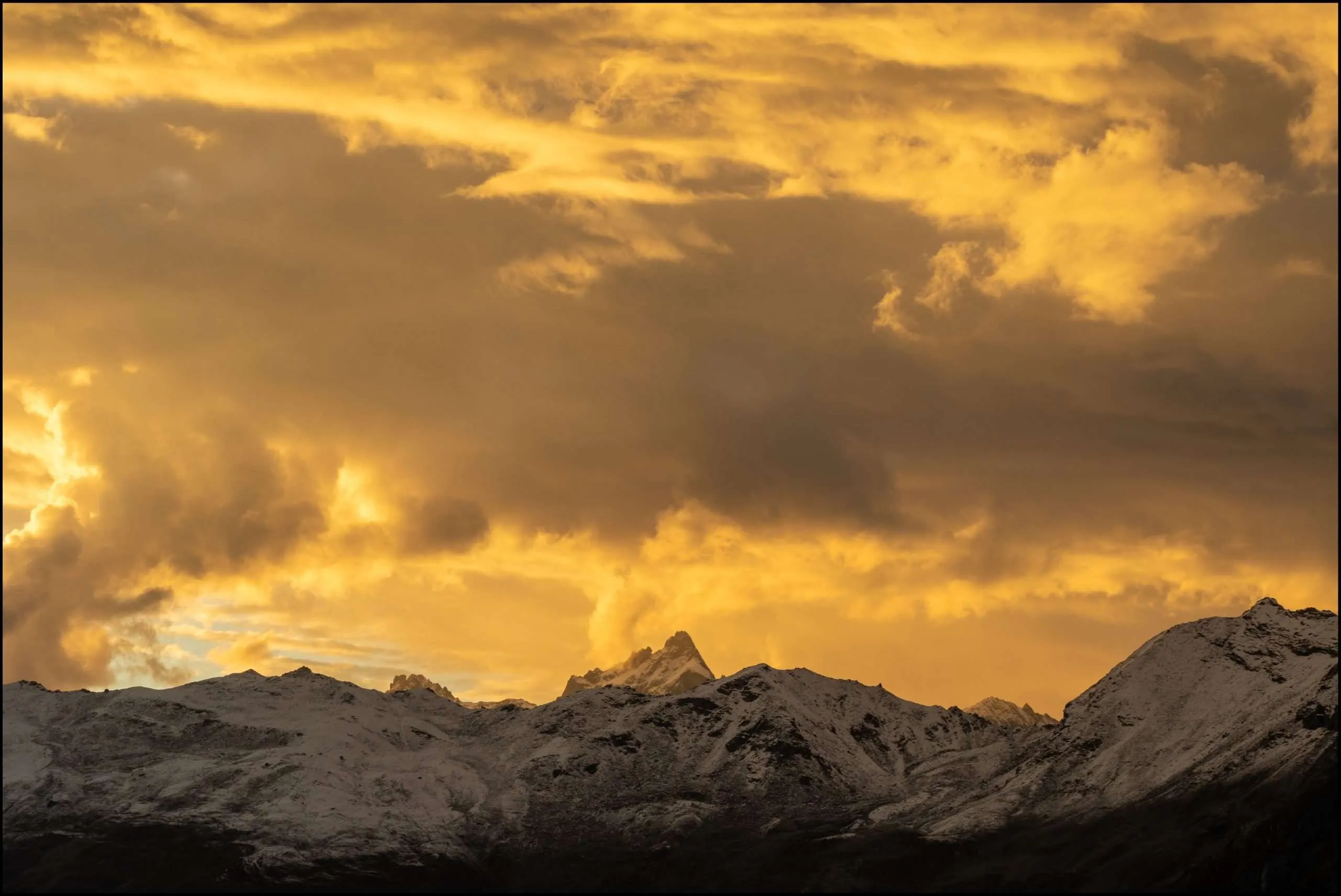 Twilight in mountains